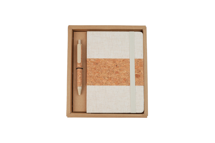 Cork + RPET Notebook & Pen Corporate Gift Set